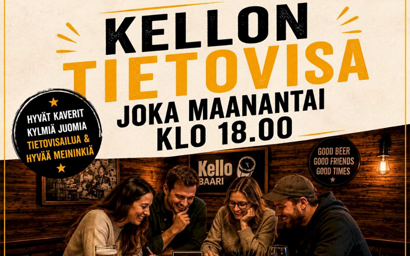 Kellon Tietovisa, joka maanantai klo 18